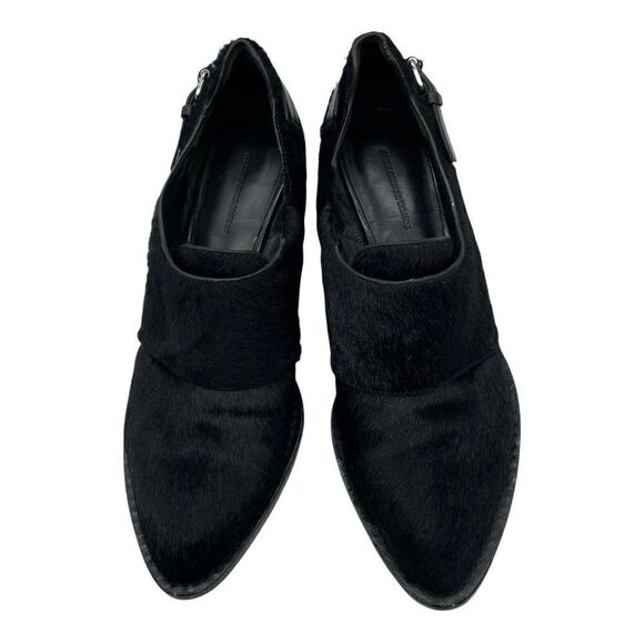 ALEXANDER Wang Black Calf Hair Emily Heels Booties - Picture 5 of 12